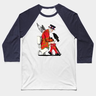 British Beefeater on the Toilet Baseball T-Shirt